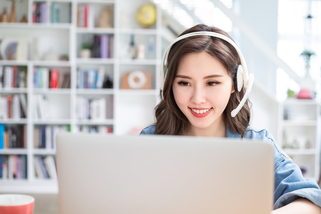 Woman Studying Online